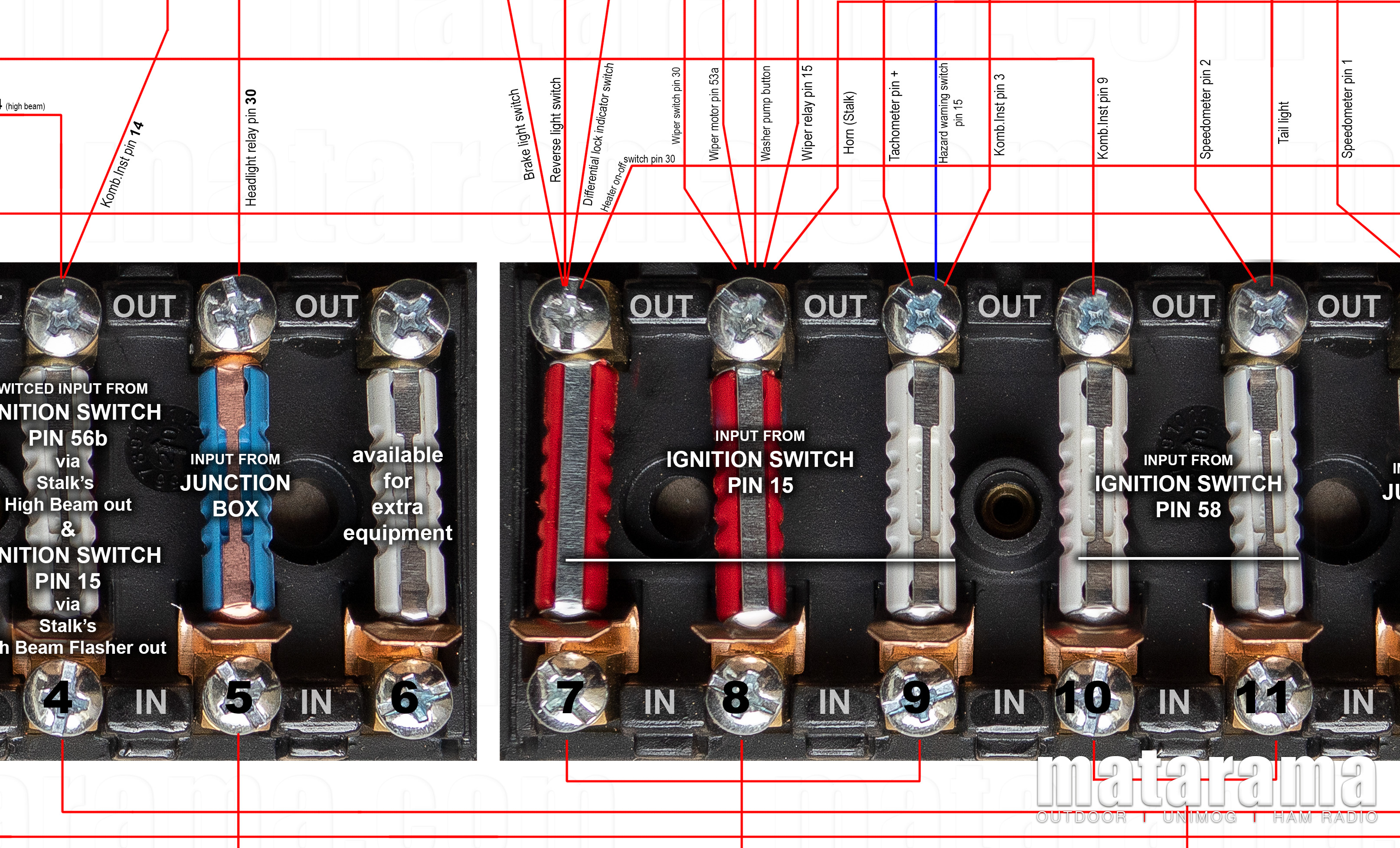 Matarama.com - Unimog 406 - 416 custom visual wiring diagram sample 10