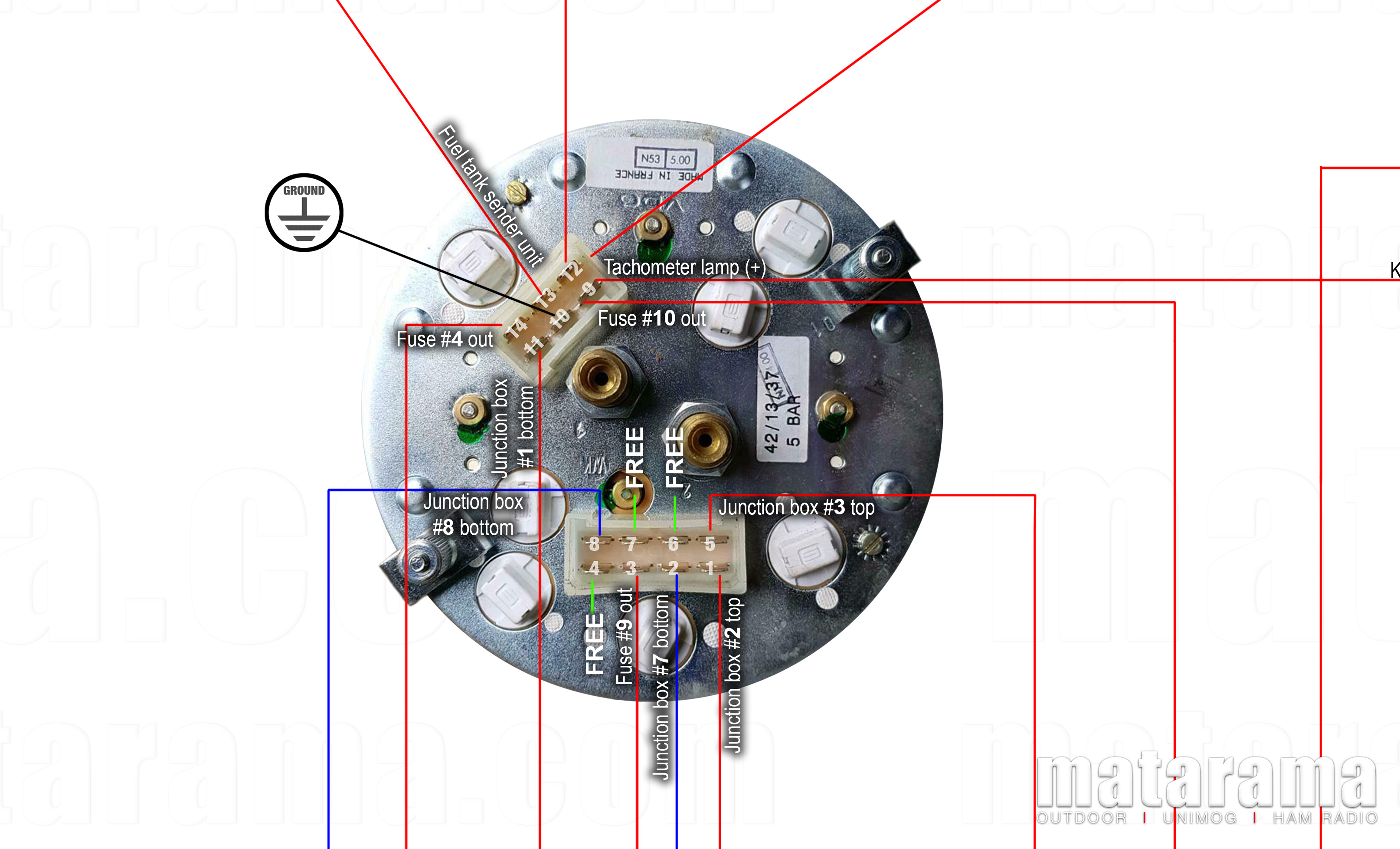Matarama.com - Unimog 406 - 416 custom visual wiring diagram sample 11