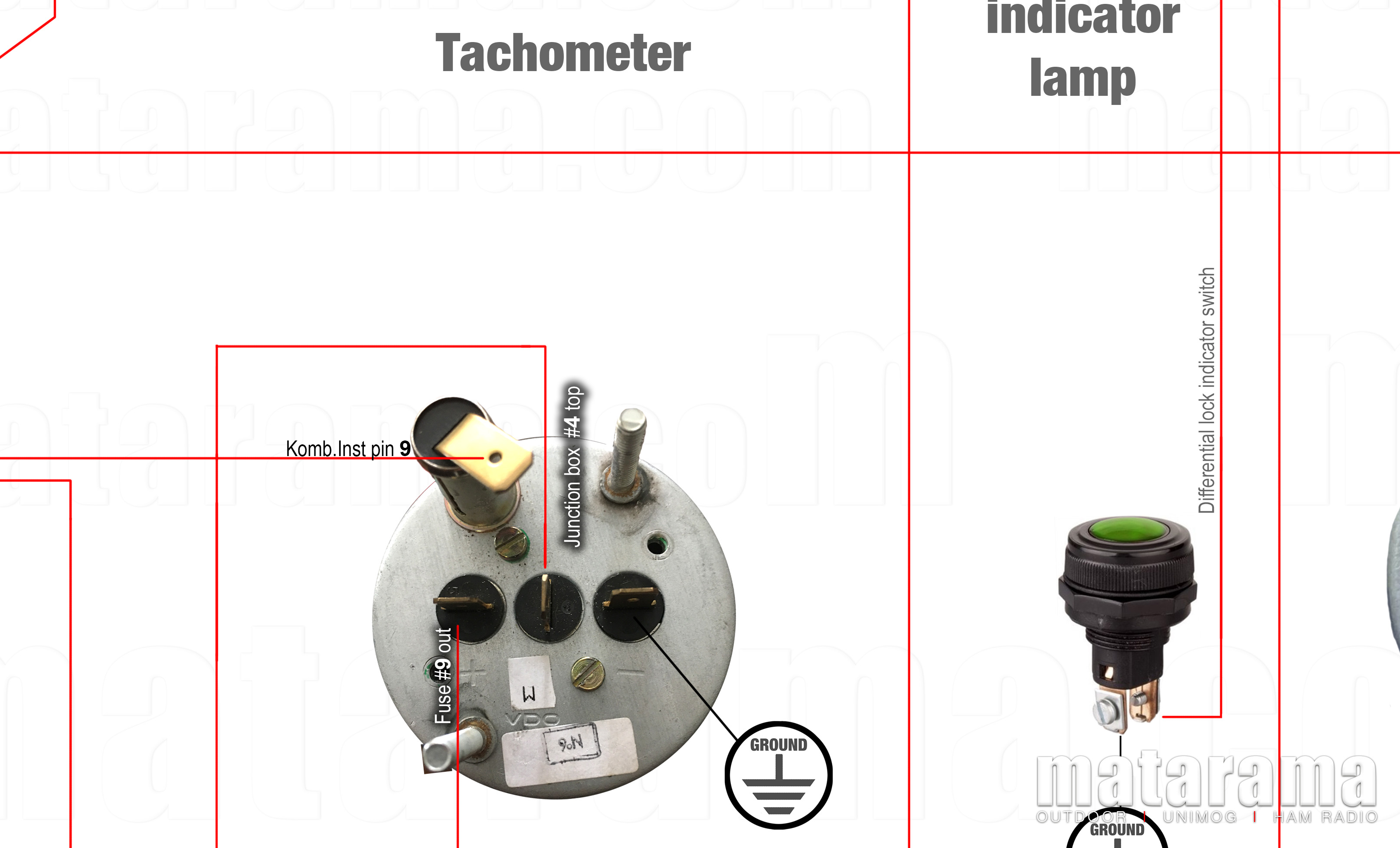 Matarama.com - Unimog 406 - 416 custom visual wiring diagram sample 12